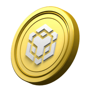 Decorative Binance BNB coin element shown on the community trust area