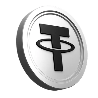 Tether USDT coin element in trading community’s trust section